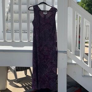 Studio One Purple Sleeveless Scoop Neck Sundress